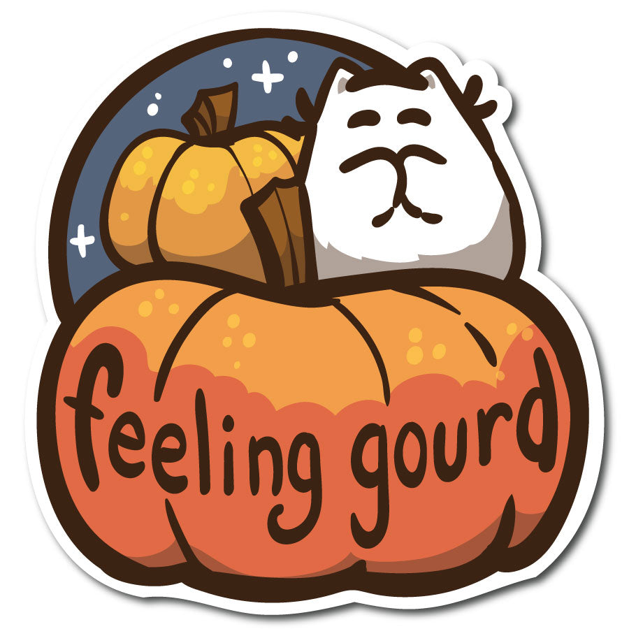 Feeling Gourd Vinyl Sticker - Cute Cat Sticker – BeKyoot