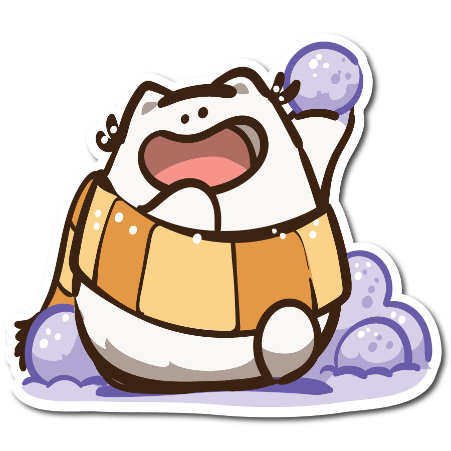 Snowball Floof Vinyl Sticker - Cute Cat Sticker – BeKyoot