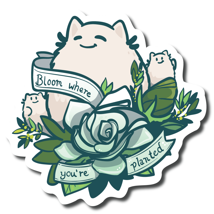 Bloom Where You're Planted Vinyl Sticker – BeKyoot